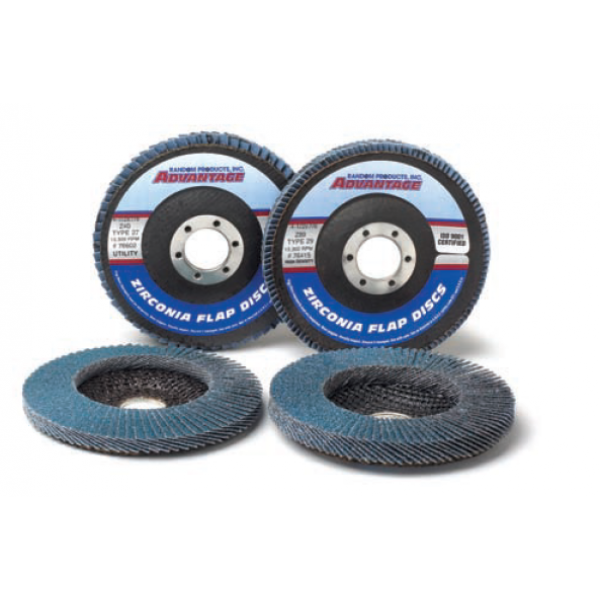 4.5 x 7/8 Premium Zirconia Flap Discs Grinding Wheels 80 Grit Type 27-10 Pack 