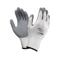 Ansell HyFlex 11-800 Nylon Glove, Gray Foam Nitrile Coating, Knit Wrist Cuff, Small, Size 7 (Pack of 12)