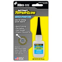 Vibra-Tite 30114BC Pro Line Multi-Purpose Instant Superglue Bottle Clear 0.5 Oz