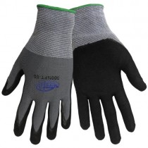 Global Glove 500NFT Tsunami Grip Foam Nitrile Glove, Work, Large, Gray/Black (Case of 72)