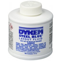 Dykem 80400 Steel Blue Layout Fluid 8 Ounce Brush In Cap Bottle