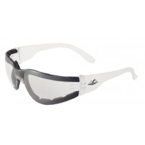 Bullhead Safety Eyewear BH1151AF Torrent Foam Lined, Crystal Clear Temple, Clear Anti-Fog Lens, Foam Seal (1 Pair)