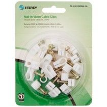 Steren Nail in Video Cable Clips (20 pack)
