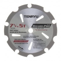 TENRYU BP-18505 Board-Pro Plus Fiber Cement 7-1/4" 5T Saw Blade