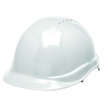 Elvex WELSC506RWHITE Tectra Smart Design Safety Helmet Non-Vented With 6 Point Ratchet In White, 11" Height, 5" Width, 7" Length, ABS (Acrylonitrile-Butadiene-Styrene, One Size, White
