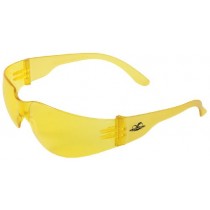 Bullhead Safety Eyewear BH134 Torrent, Crystal Black Temple, Yellow Lens (1 Pair)