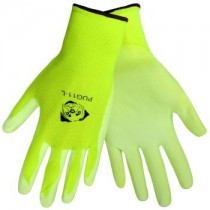 Global Glove PUG11 Polyurethane/Nylon Glove, Work, White (Pack Of 12) (Large)
