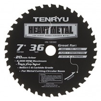 Tenryu HM-18036D 7" x 36T Heavy Metal Thin-Kerf C6 Micro-grain Carbide Blade