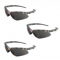 Jackson Safety V30 22609 Nemesis Safety Glasses 3020707 (3 Pair) (Camo Frame with Smoke Anti-Fog Lens)