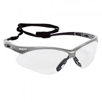 JACKSON SAFETY 47388 Nemesis Safety Glasses, Anti-Fog Lenses with Silver Frame, 1.75" Height, 3.5" Wide, 6.09" Length, Polycarbonate Lenses, Universal, Clear (Pack of 12)