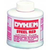 Red, 4 oz. Can, Brush In Cap - Dykem Layout Fluid (1 Each)