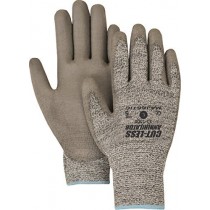 Majestic Glove 33-1500/M Industrial Gloves, Knit, Polyurethane Palm, Level 5, Medium, Gray (Pack of 12)