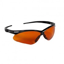 Jackson Safety 19642 V30 Nemesis Safety Glasses, Copper "Blue Shield" Lenses with Black Frame (Pack of 12)