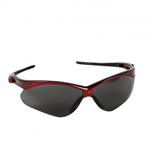 Jackson Safety 22611 V30 Nemesis Safety Glasses, Smoke Lenses with Inferno/Red Frame (Pack of 12)