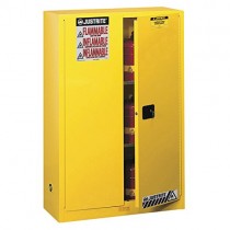 Justrite 894500 Sure-Grip EX Standard Safety Cabinet, 43" by 18" by 65", Yellow