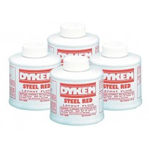 Layout Fluid, Steel Red(TM), 4 oz by Dykem (Pack of 4)
