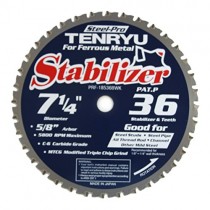Tenryu PRF-18536BWK 7-1/4" x 36-Tooth Steel-Pro Stabilizer Series Circular Saw Blade for Mild Steel