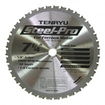 Tenryu PRF-18538BW 7-1/4" Carbide Tipped Saw Blade ( 38 Tooth ATB Grind - 5/8"Ko Arbor - 0.079 Kerf)