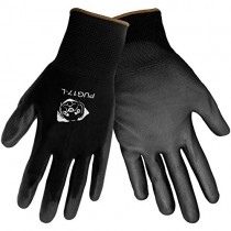 Global Glove PUG17 Polyurethane/Nylon Glove, Work, Large, Black (Case of 144)