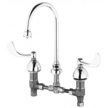TS Brass B-2866-04 Deck Mounted Faucet with Swivel Gooseneck Spout, Chrome